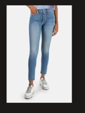 MOTHER The Fly Cut Stunner Ankle Fray Final Frontier Jeans Size 24